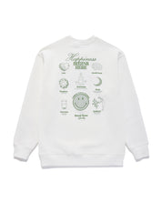 Smiley® Flourish Waffle Crewneck, White