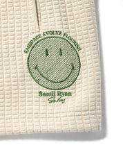 Smiley® Flourish Waffle Shorts, Tan