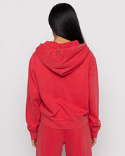 Cherry Washed Zip-Up Hoodie