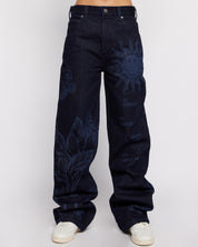 Smiley® Over-dye Printed Denim Jeans