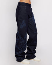 Smiley® Over-dye Printed Denim Jeans