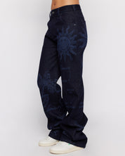 Smiley® Over-dye Printed Denim Jeans