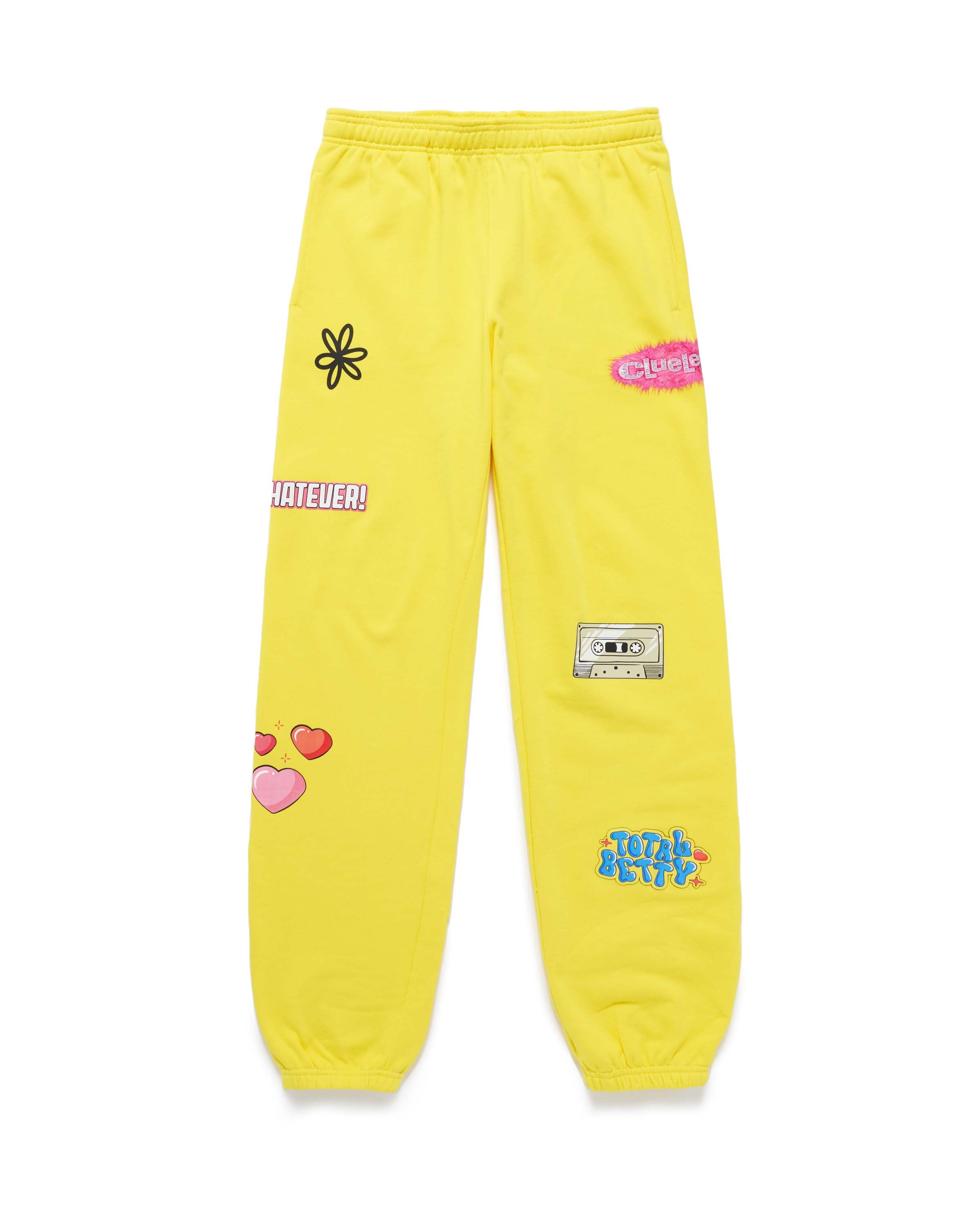 Clueless Collage Sweatpants, Yellow – Samii Ryan