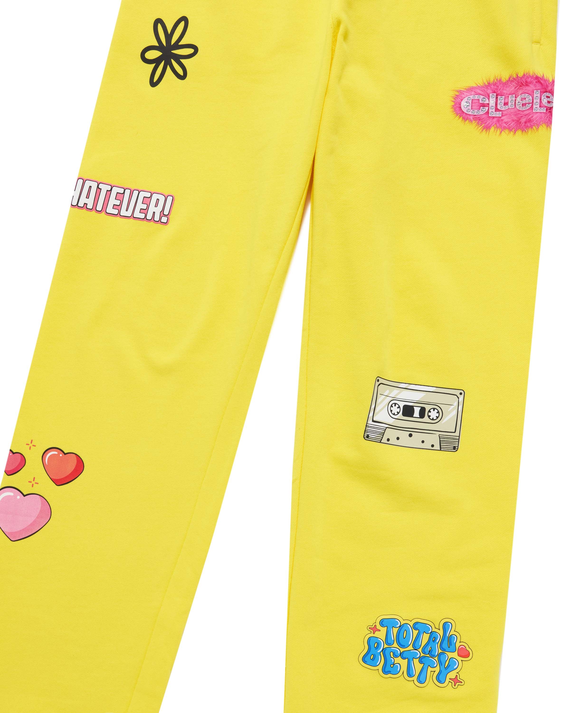 Clueless Collage Sweatpants, Yellow – Samii Ryan
