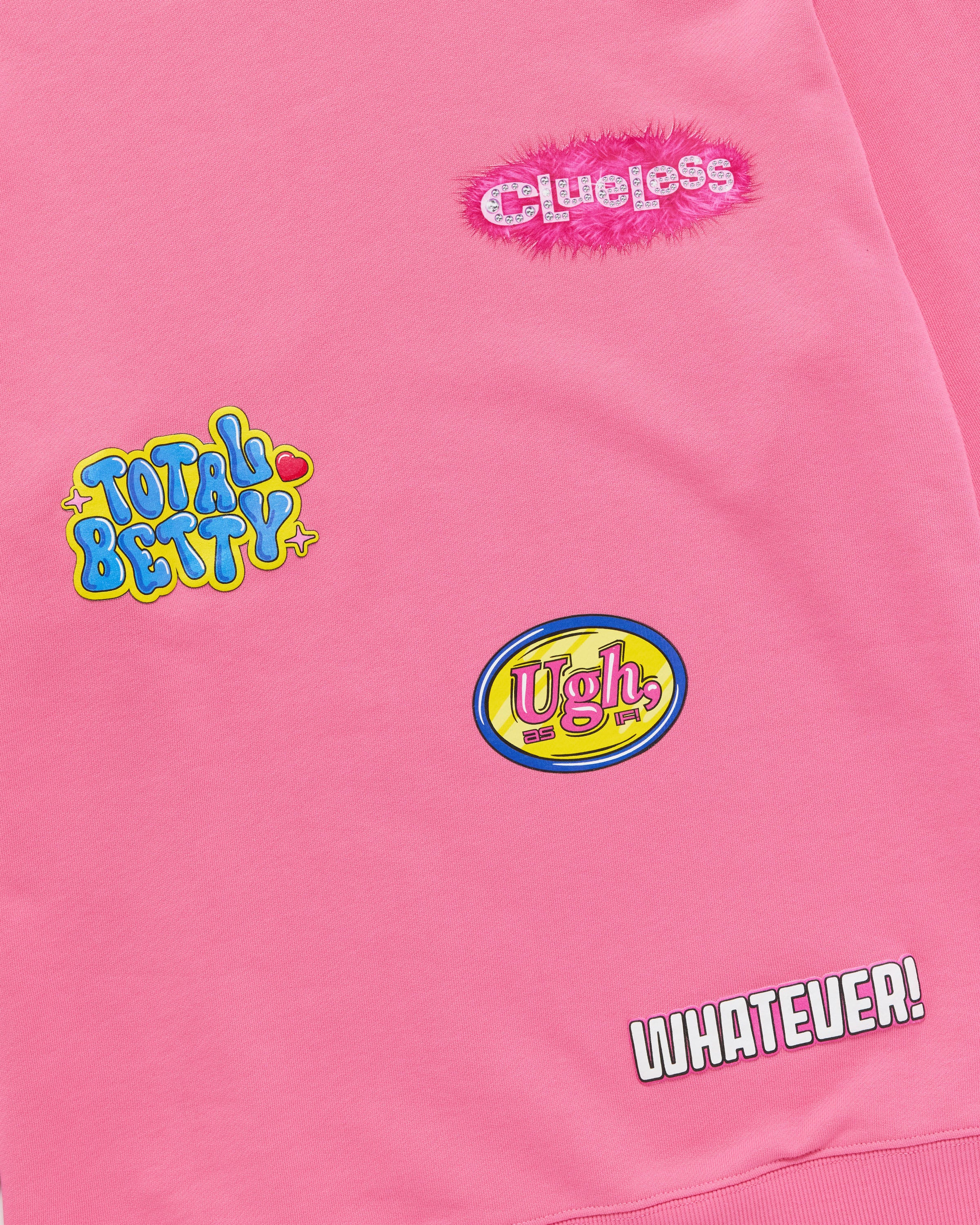 Clueless Collage Crewneck, Pink