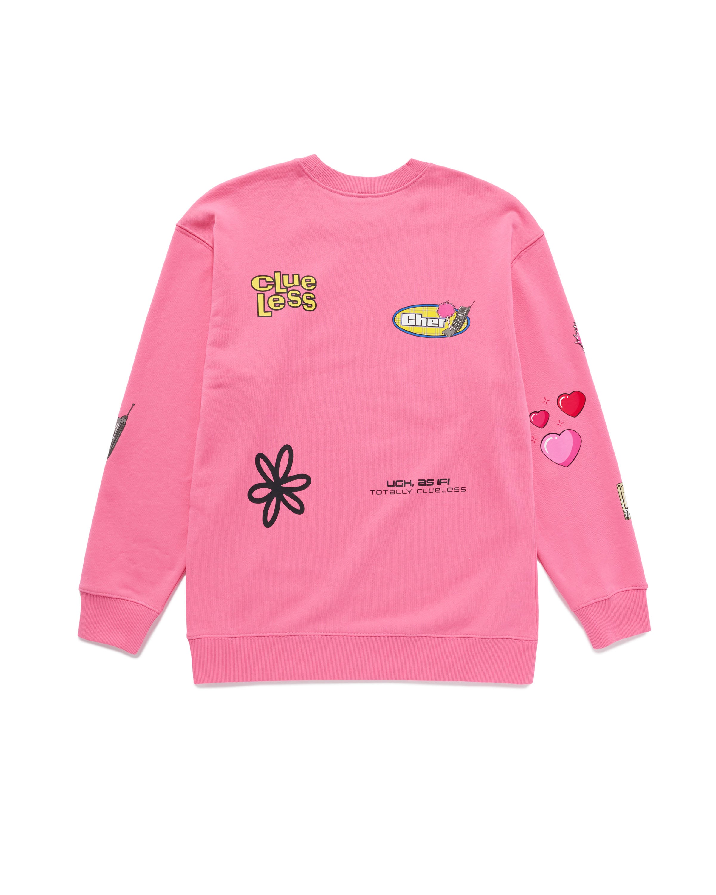 Clueless Collage Crewneck, Pink