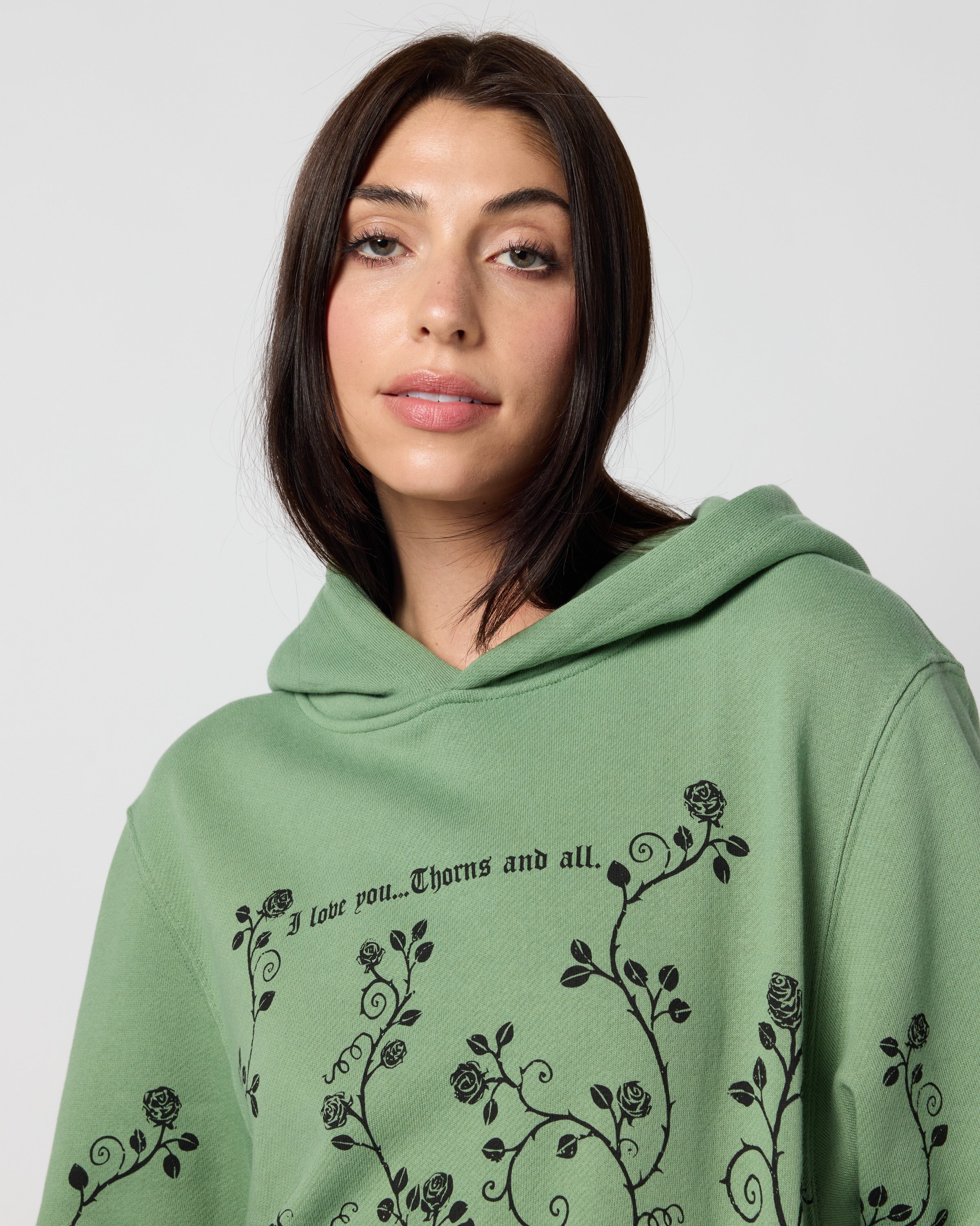 ACOTAR Thorns and Roses Hoodie, Green