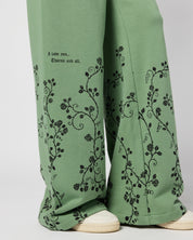 ACOTAR Thorns and Roses Open Leg Sweatpants, Green