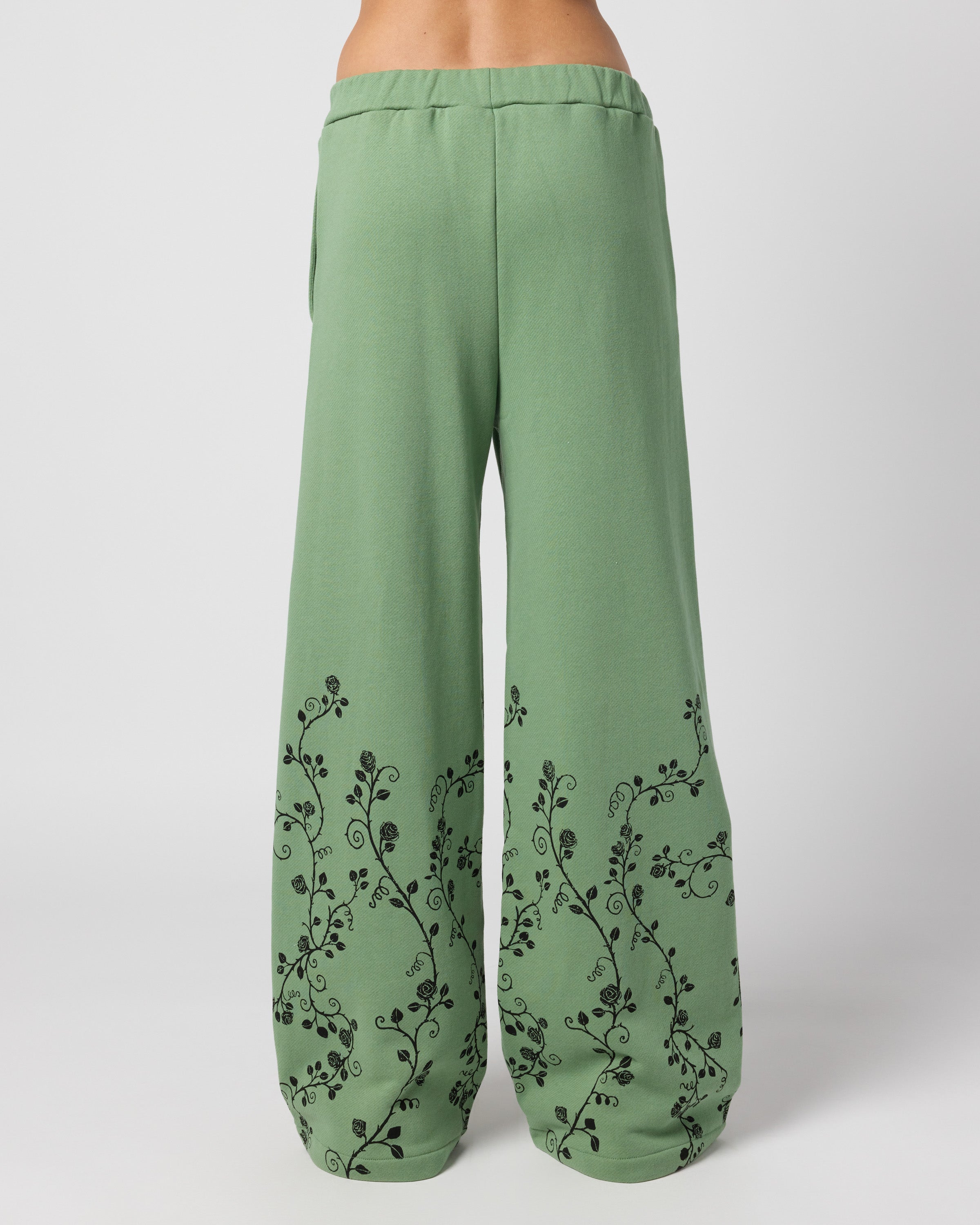 ACOTAR Thorns and Roses Open Leg Sweatpants, Green