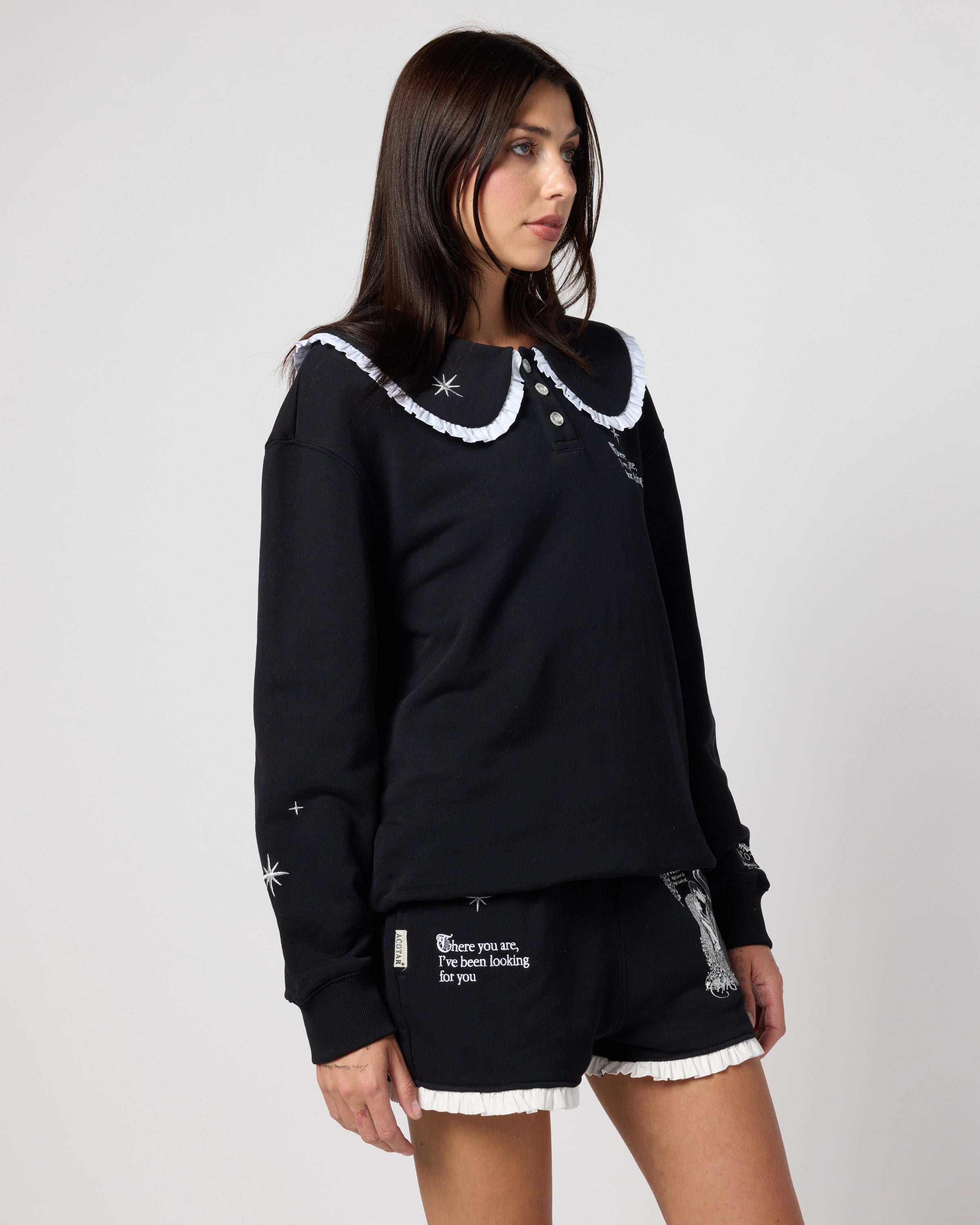 Night Court Collar Crewneck