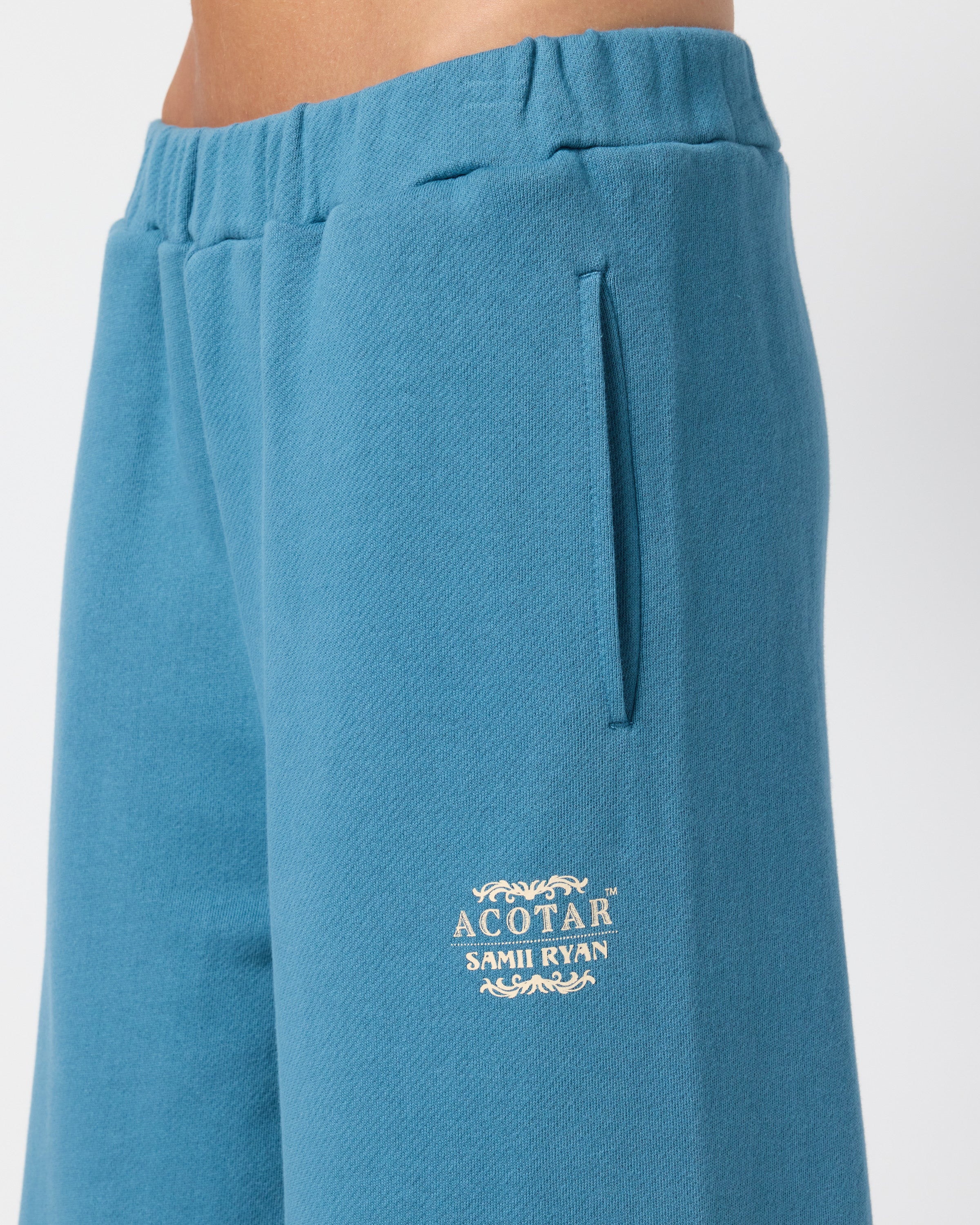 ACOTAR Thorns and Roses Open Leg Sweatpants, Blue