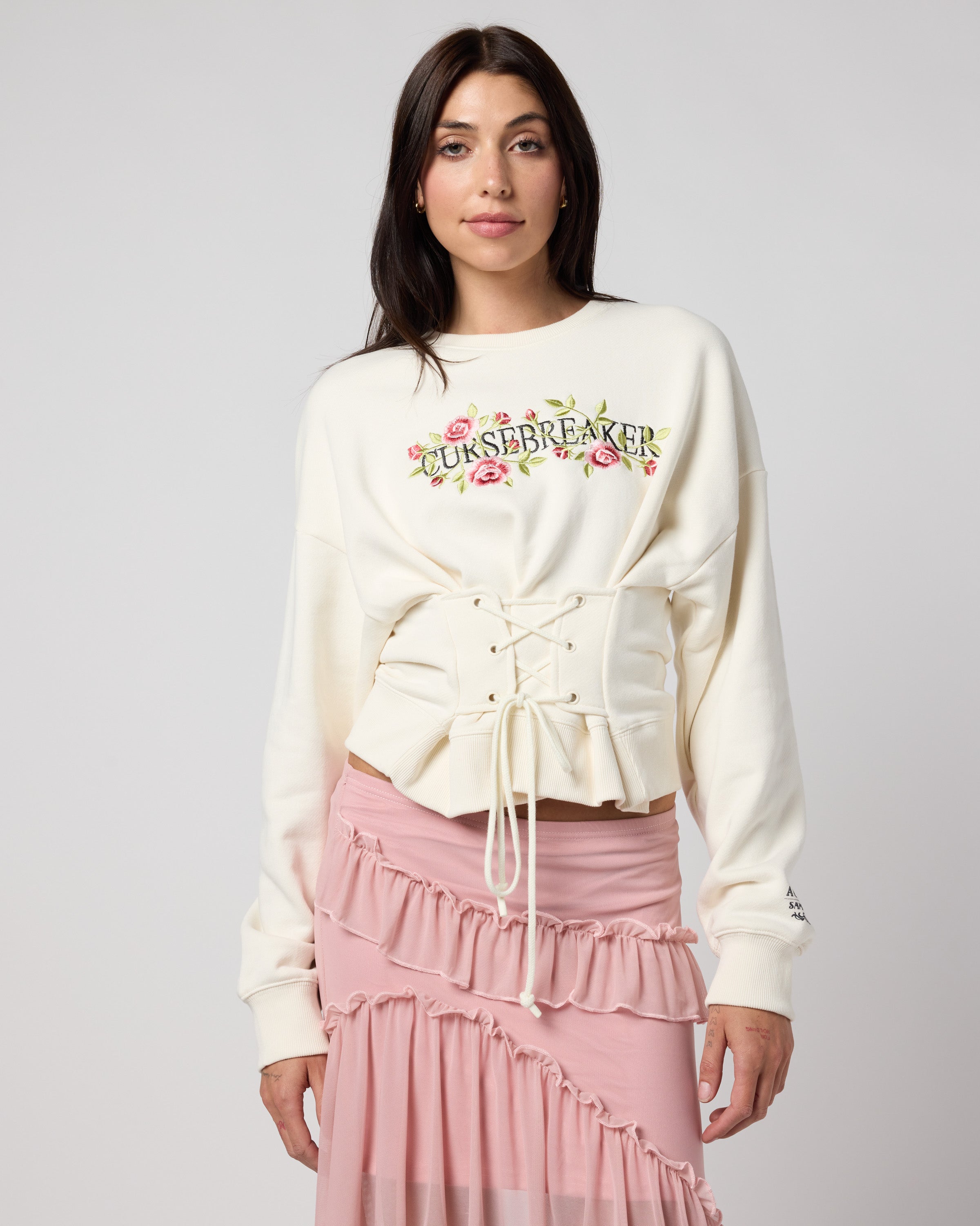 Cursebreaker Lace Up Crewneck
