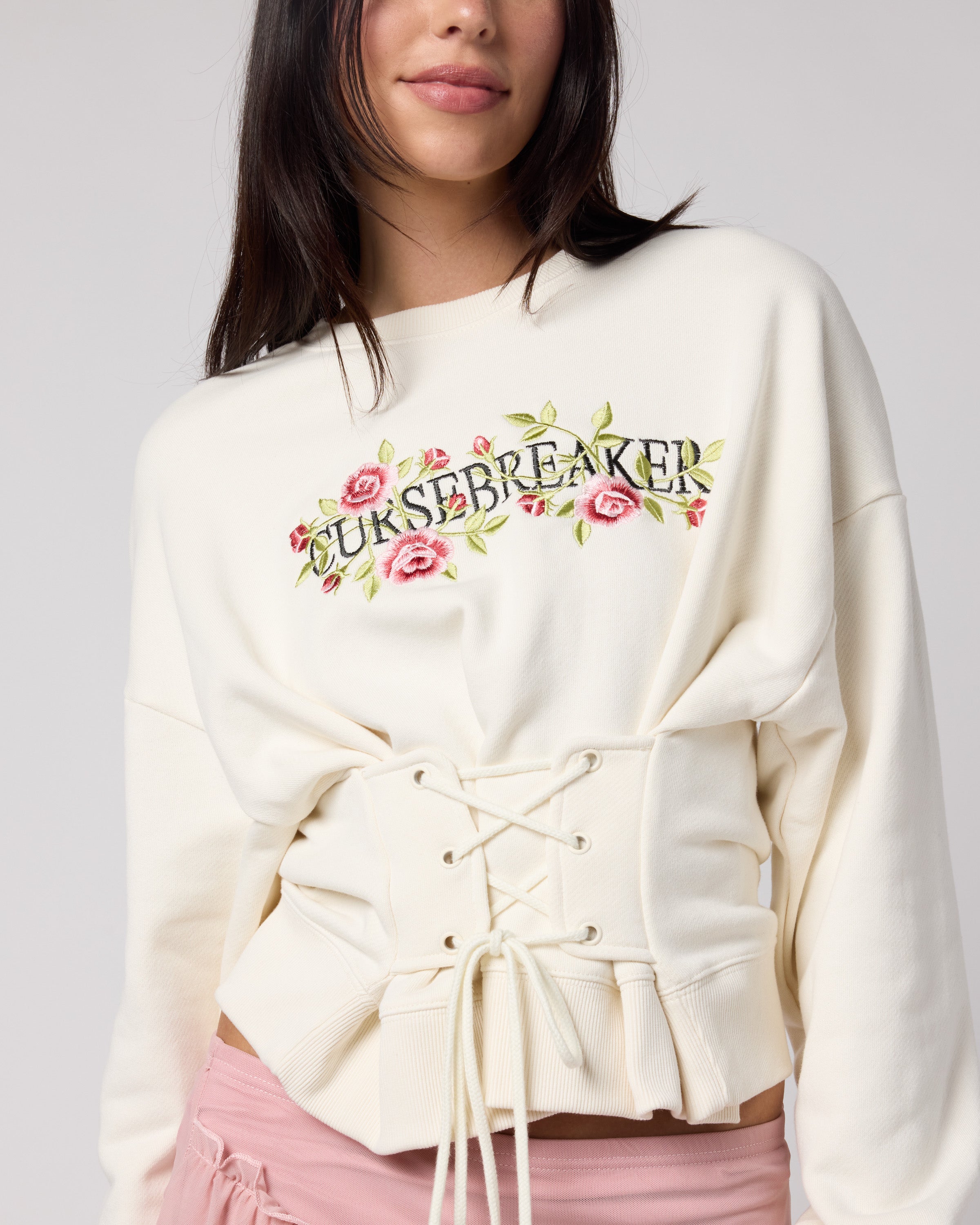 Cursebreaker Lace Up Crewneck
