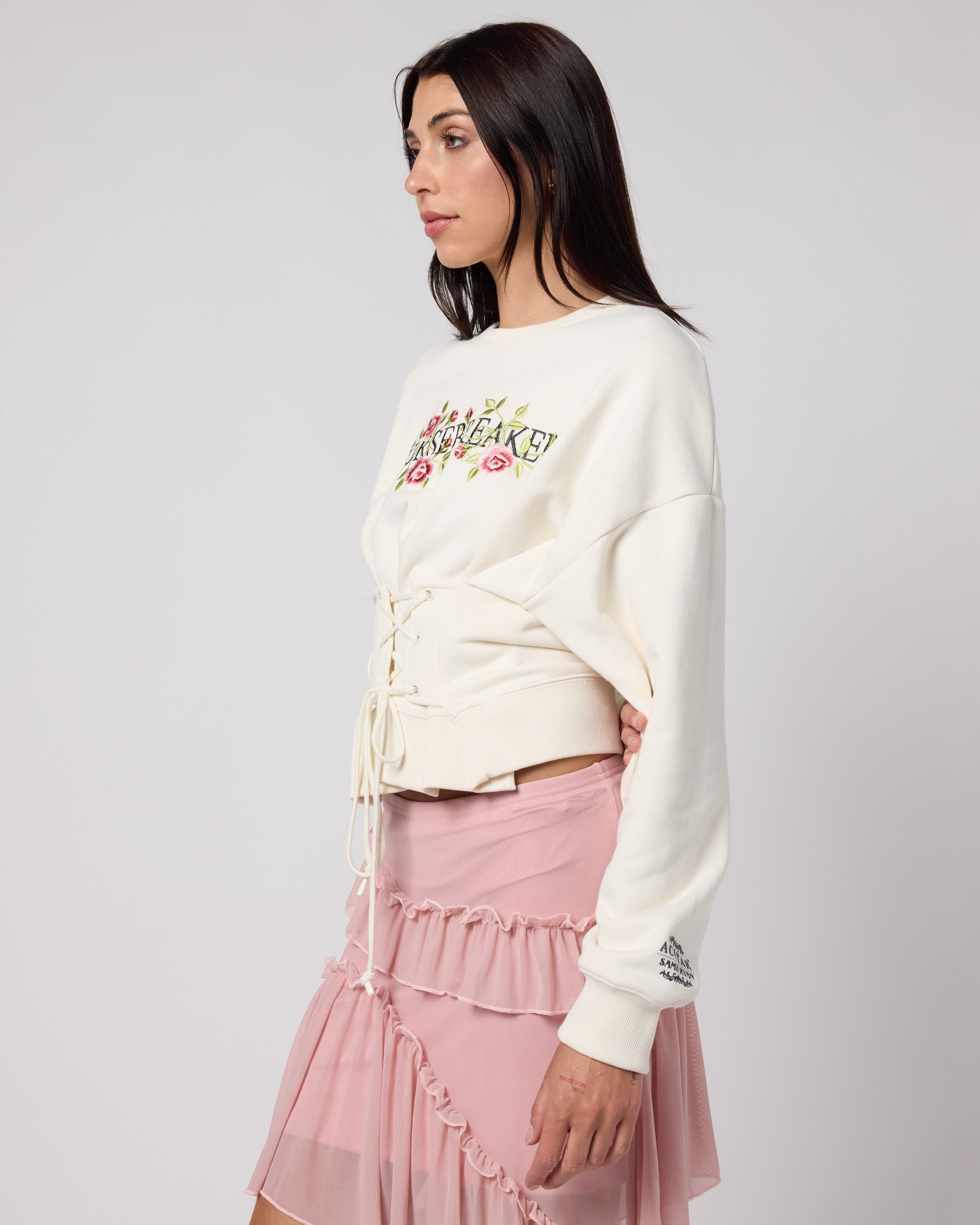 Cursebreaker Lace Up Crewneck