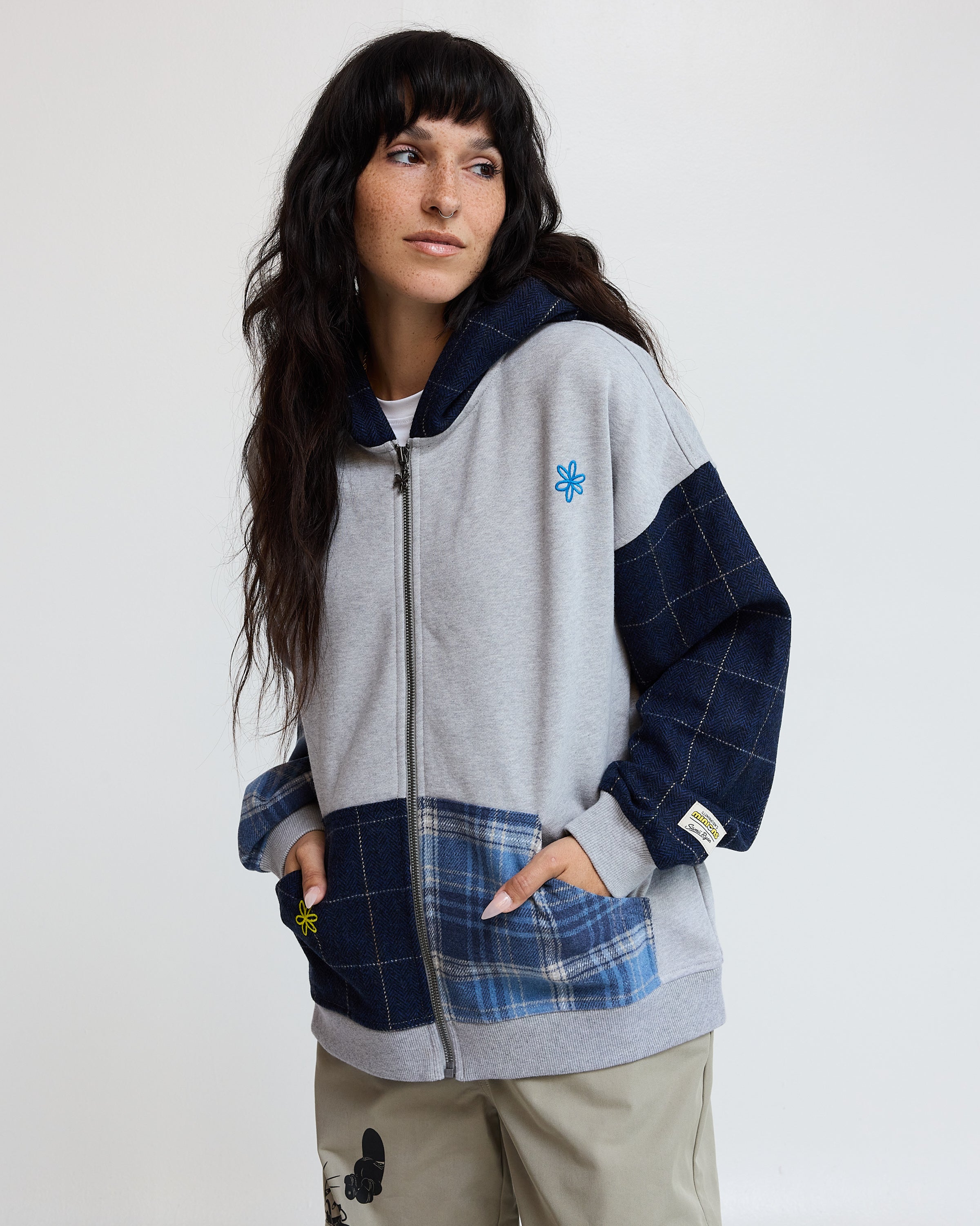 Minions Plaid Zip Up Hoodie