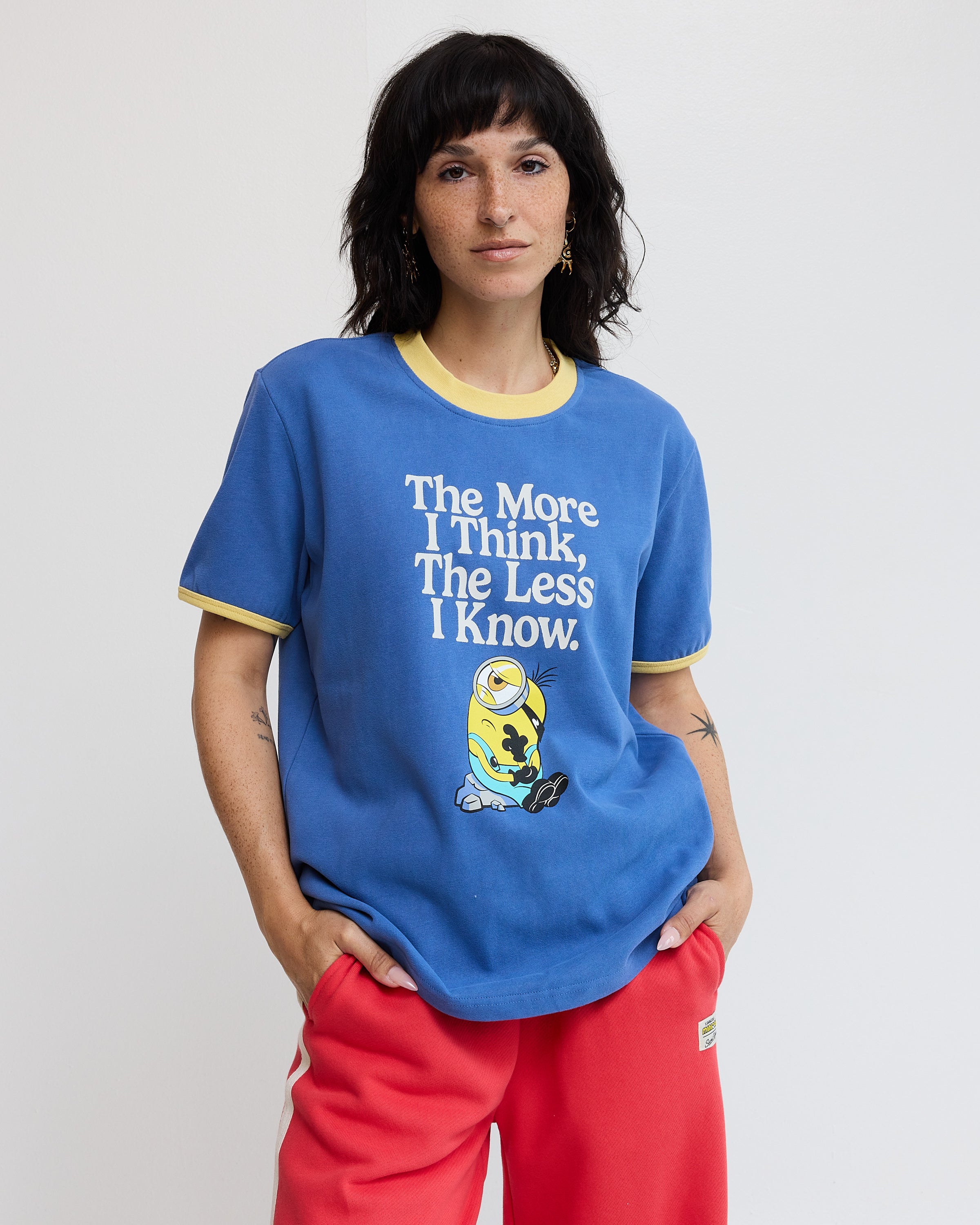 Minions The More I think Ringer Tee