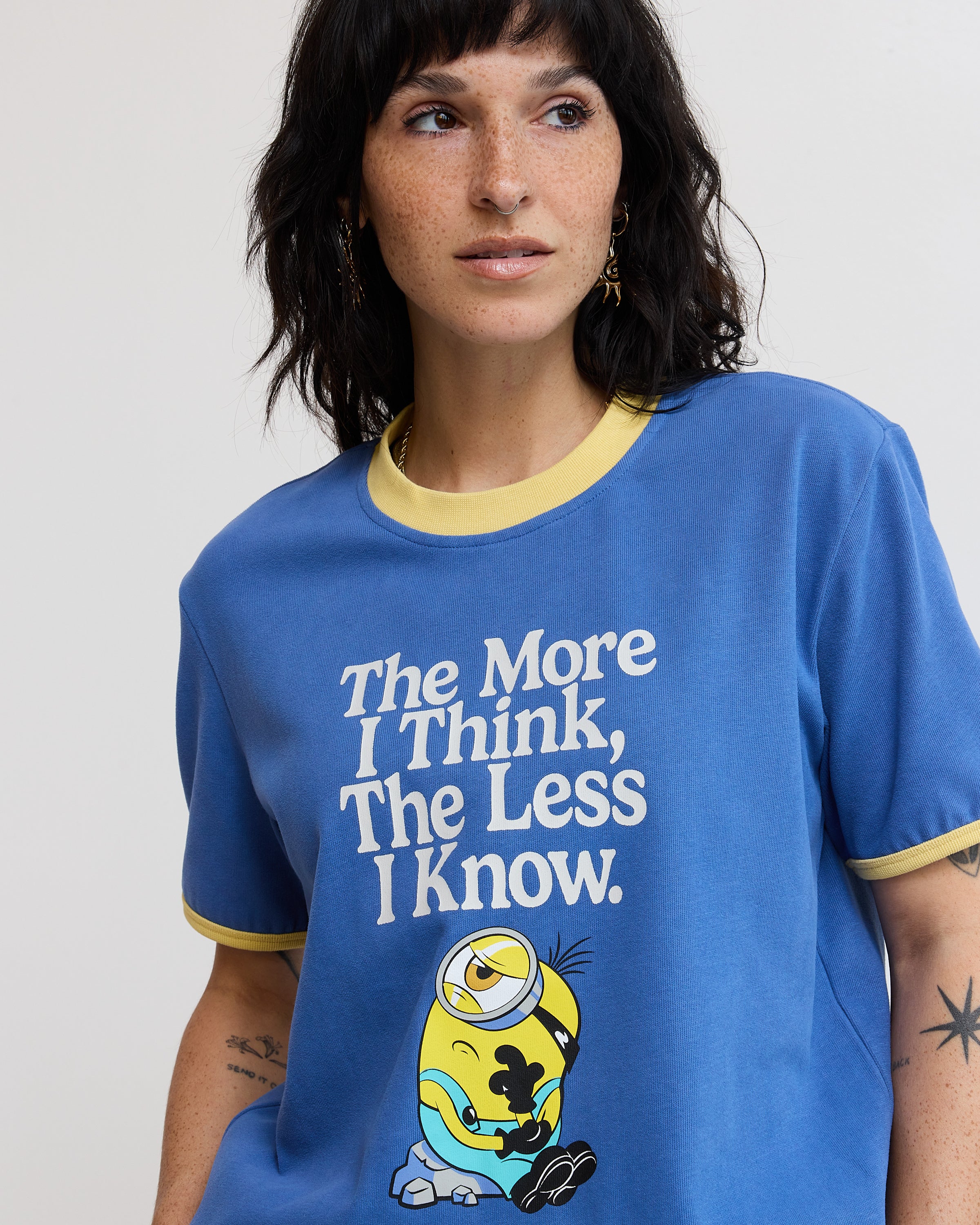 Minions The More I think Ringer Tee