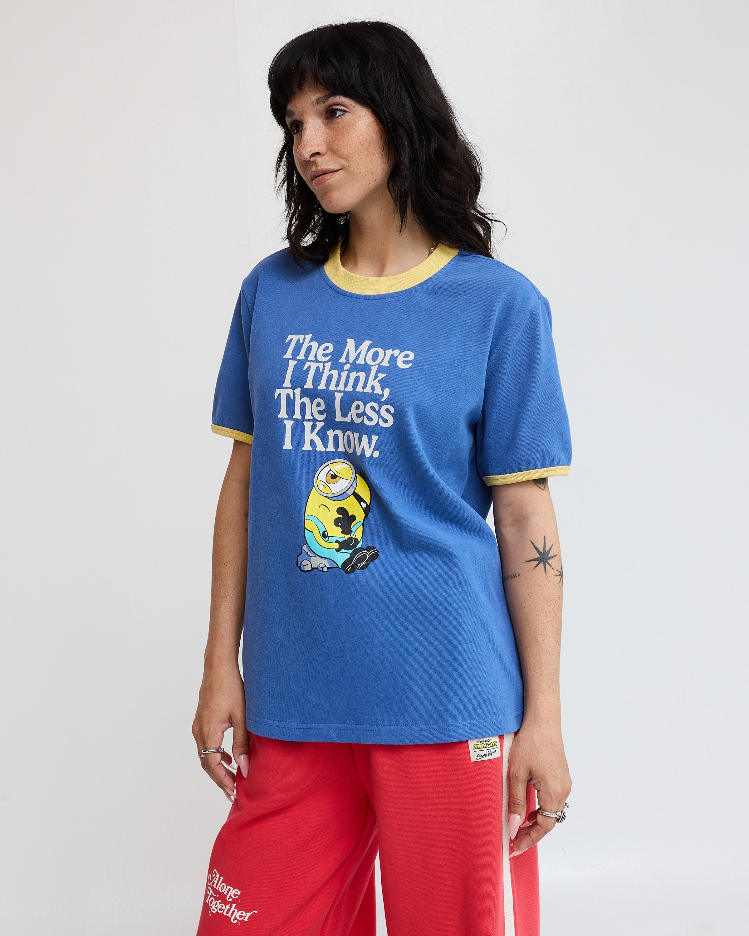 Minions The More I think Ringer Tee
