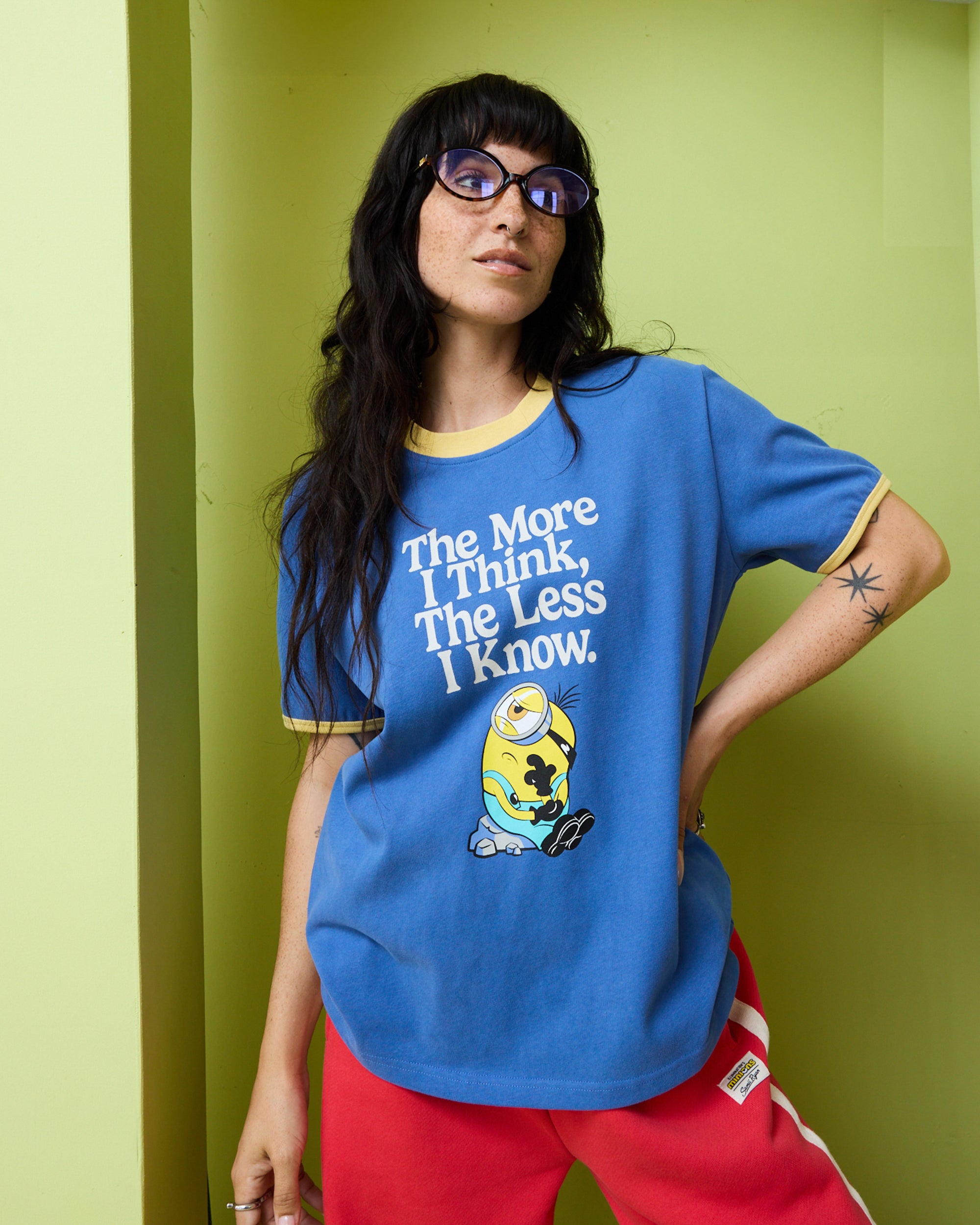 Minions The More I think Ringer Tee