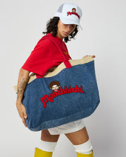 Monchhichi™ Washed Denim Tote Bag
