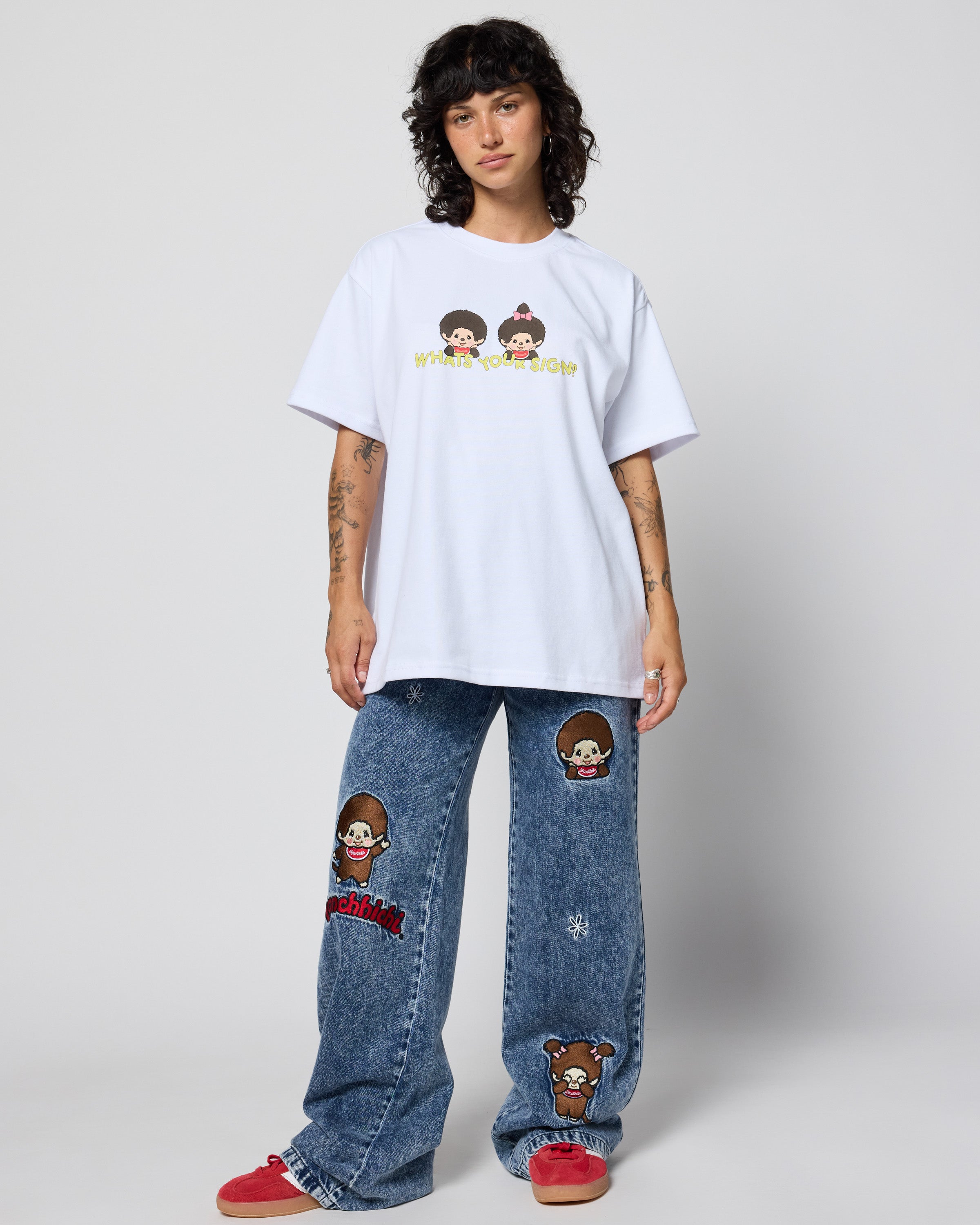 Monchhichi Washed Jeans | Women's Collab Denim — Samii Ryan