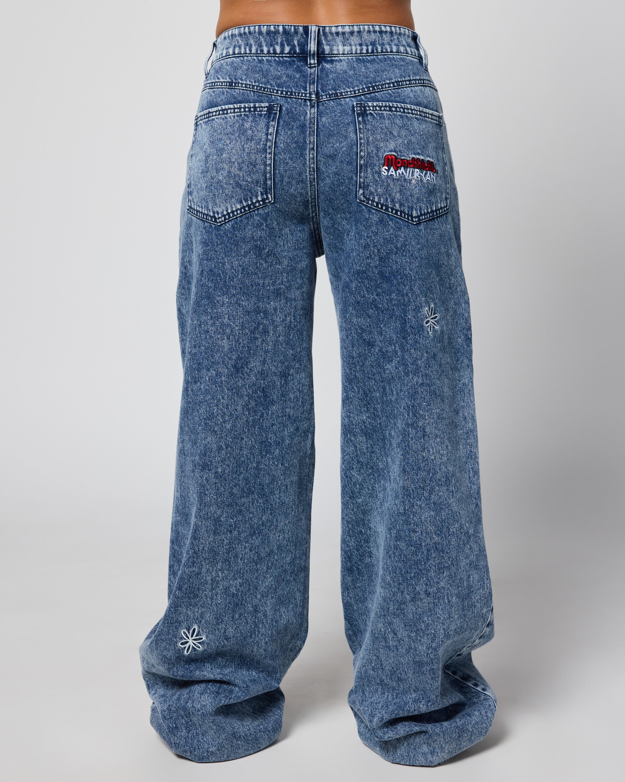 Monchhichi Washed Jeans | Women's Collab Denim — Samii Ryan