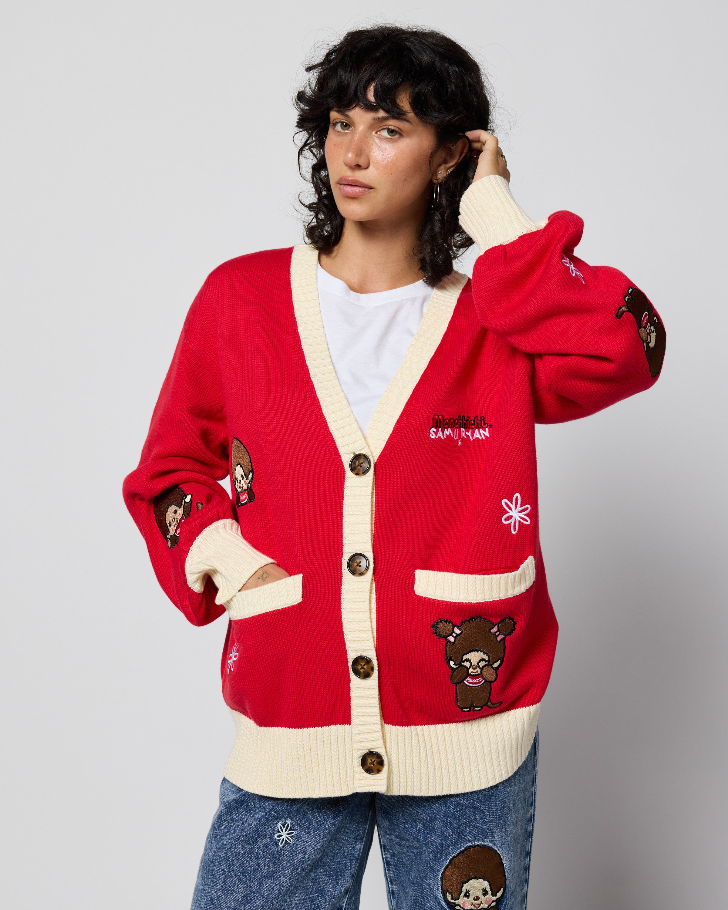 極美品 TIMEWORN CLOTHING SWEAT CARDIGAN 36 Monchhichi™ Oversized Cardigan – Samii Ryan