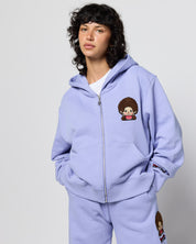 Monchhichi™ Vintage Zip Up Hoodie, Lilac