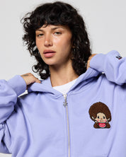 Monchhichi™ Vintage Zip Up Hoodie, Lilac