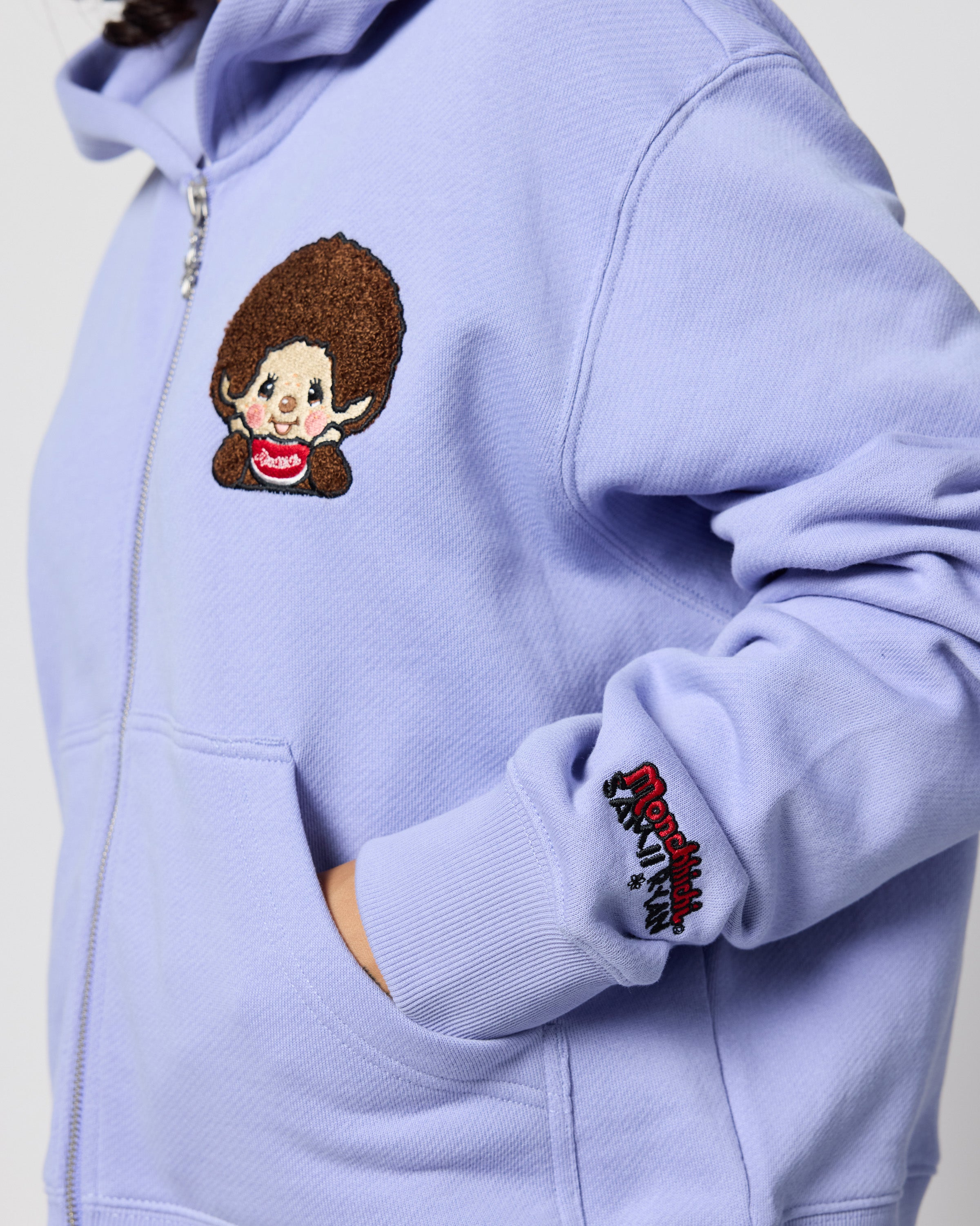 Monchhichi™ Vintage Zip Up Hoodie, Lilac – Samii Ryan
