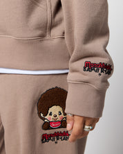 Monchhichi™ Vintage Wash Zip Up Hoodie, Brown