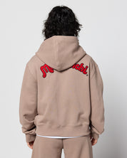 Monchhichi™ Vintage Wash Zip Up Hoodie, Brown