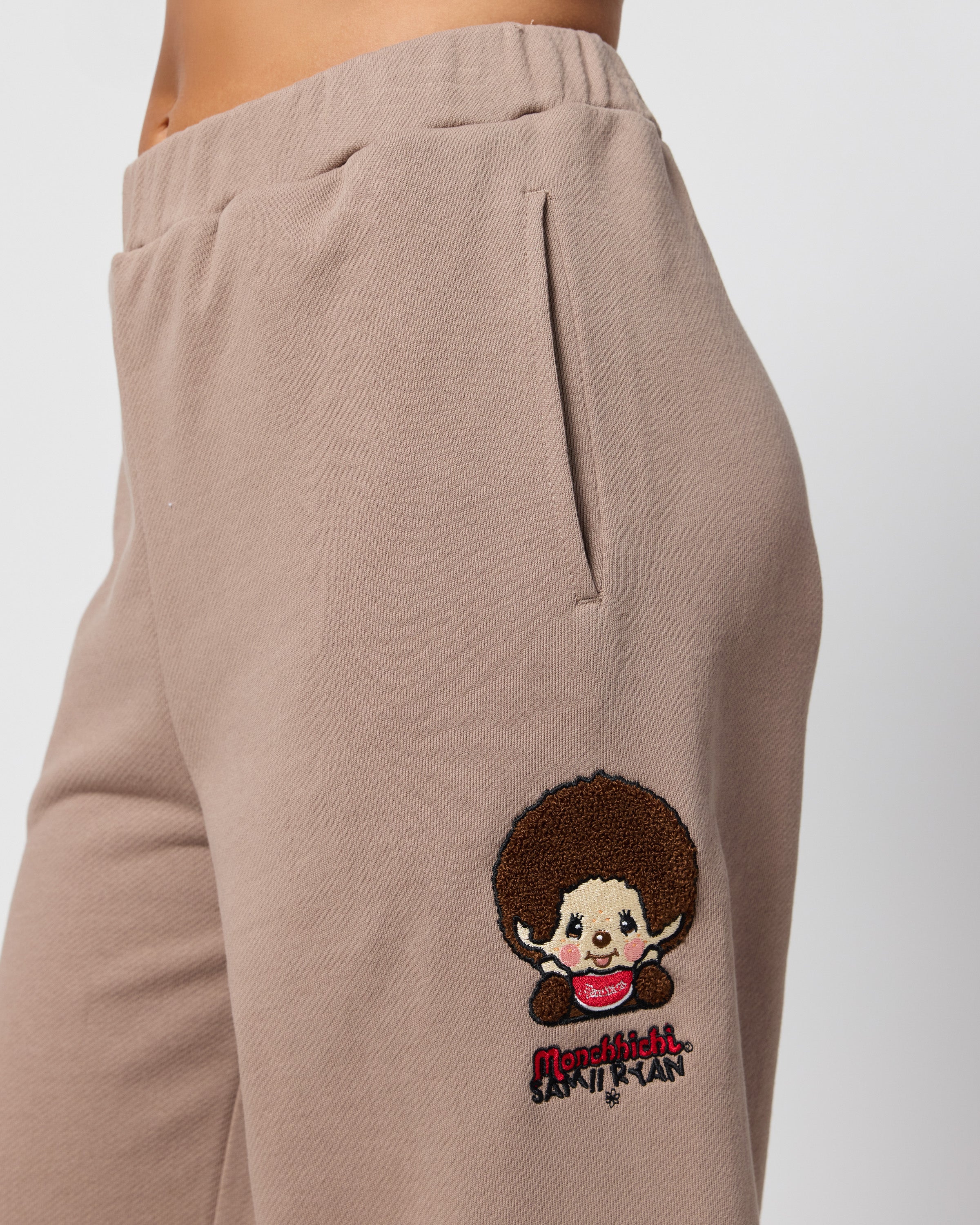 Monchhichi™ Vintage Wash Sweatpants, Brown