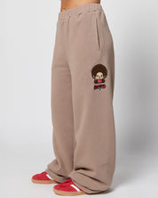 Monchhichi™ Vintage Wash Sweatpants, Brown