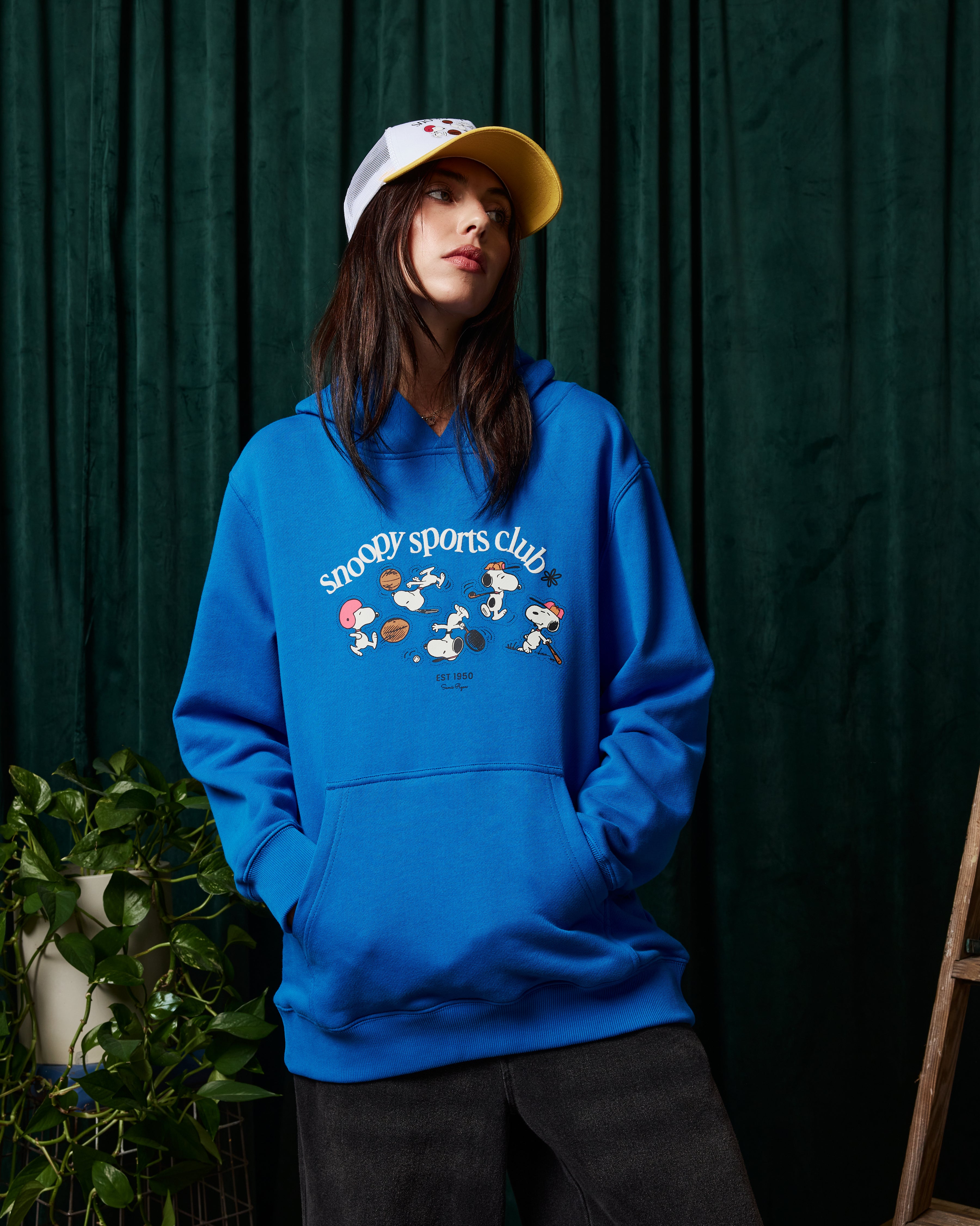 Snoopy Sports Club Hoodie, Blue – Samii Ryan