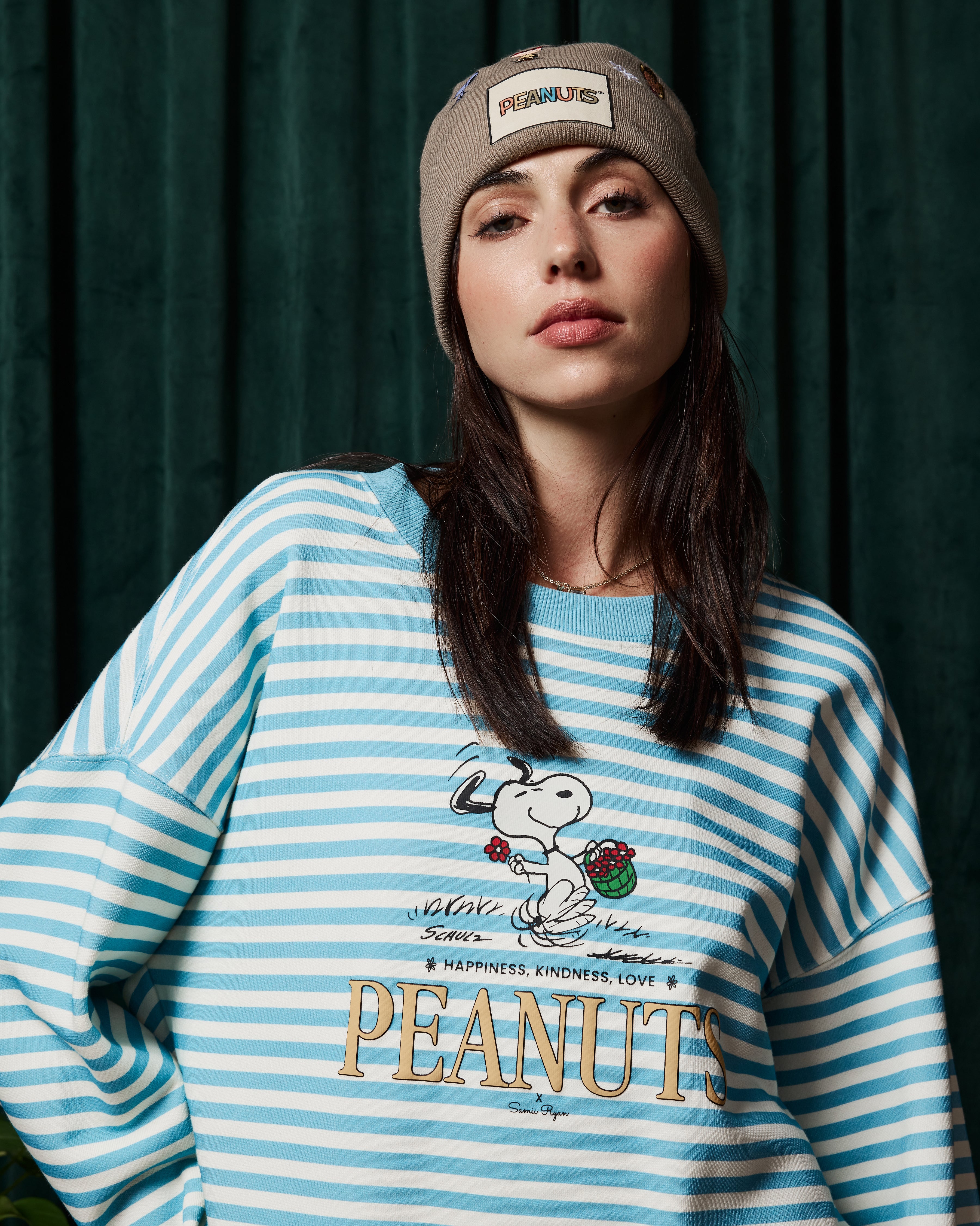 Peanuts The Meaning Of Happiness Beanie, Brown