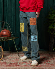 Snoopy & Woodstock Denim Pants