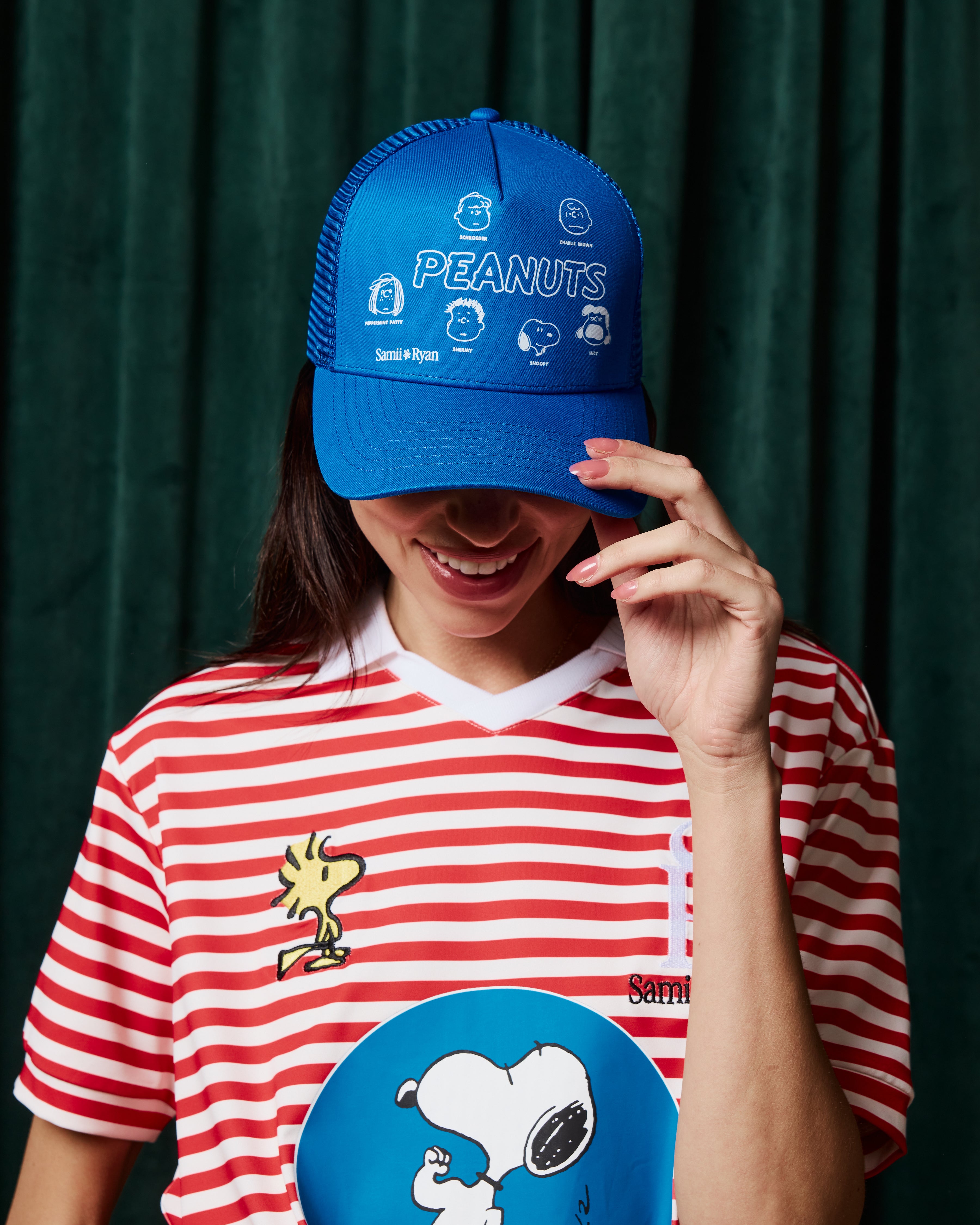 Peanuts Logo Blue Trucker Hat