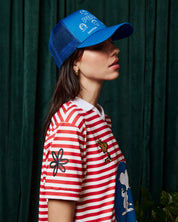 Peanuts Logo Blue Trucker Hat