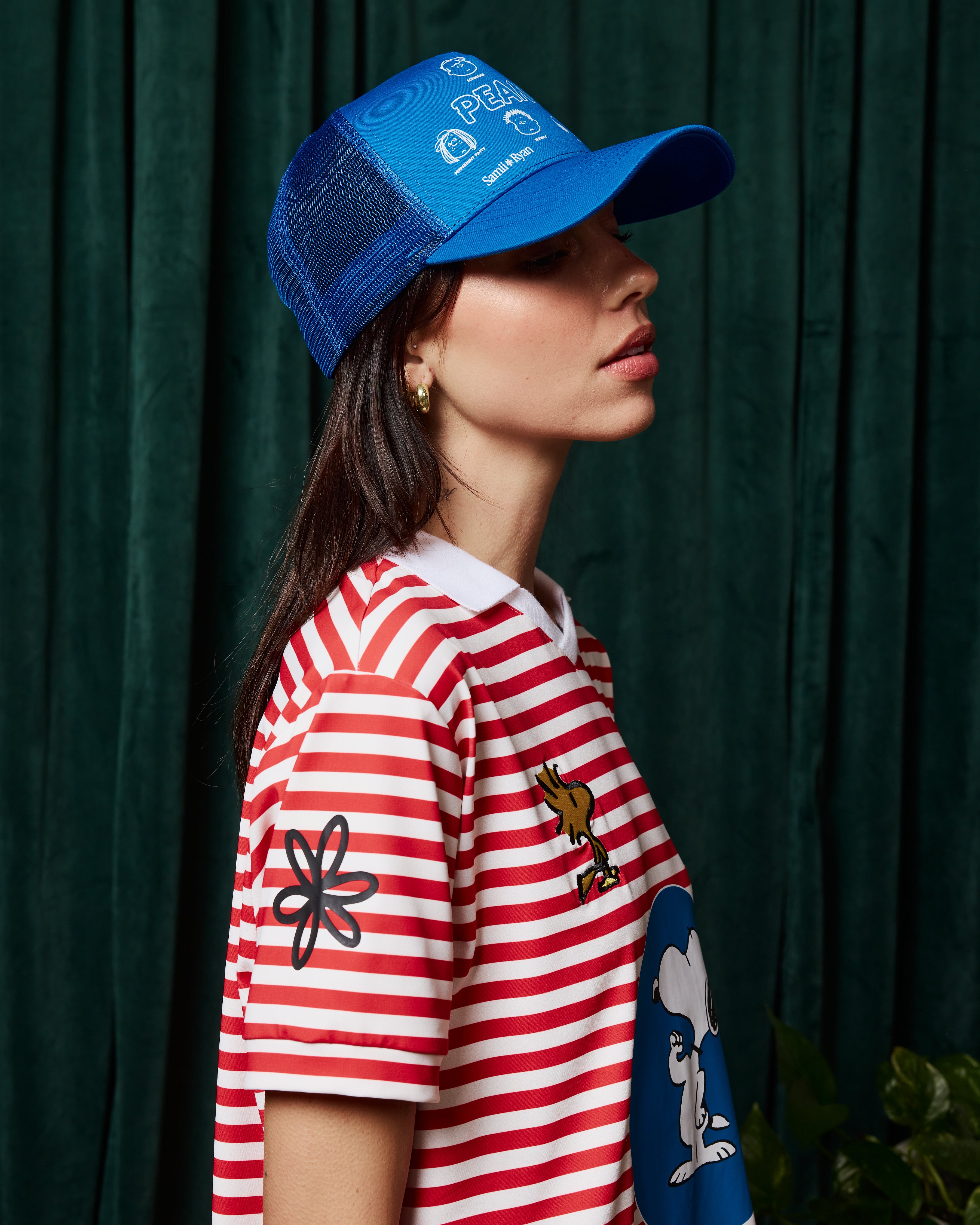 Peanuts Logo Blue Trucker Hat