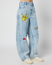 Pikachu Power Up Barrel Jeans