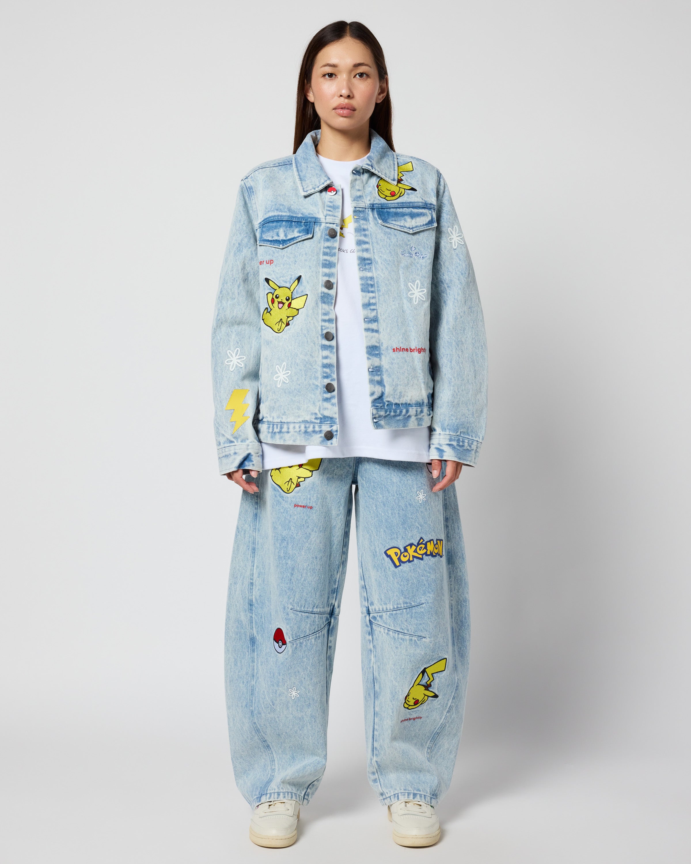 Pikachu Power Up Barrel Jeans