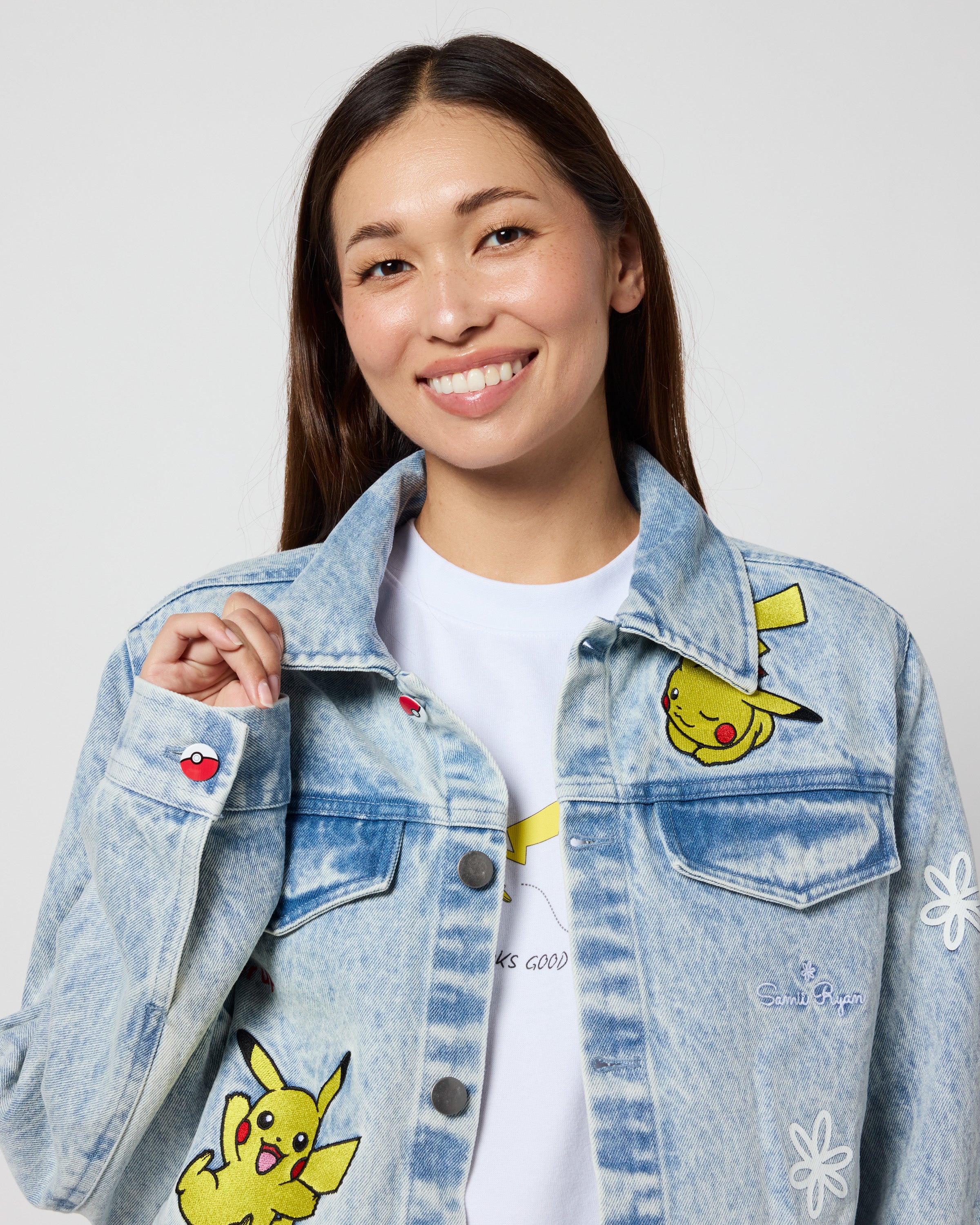 Pikachu Power Up Denim Jacket