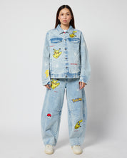 Pikachu Power Up Barrel Jeans