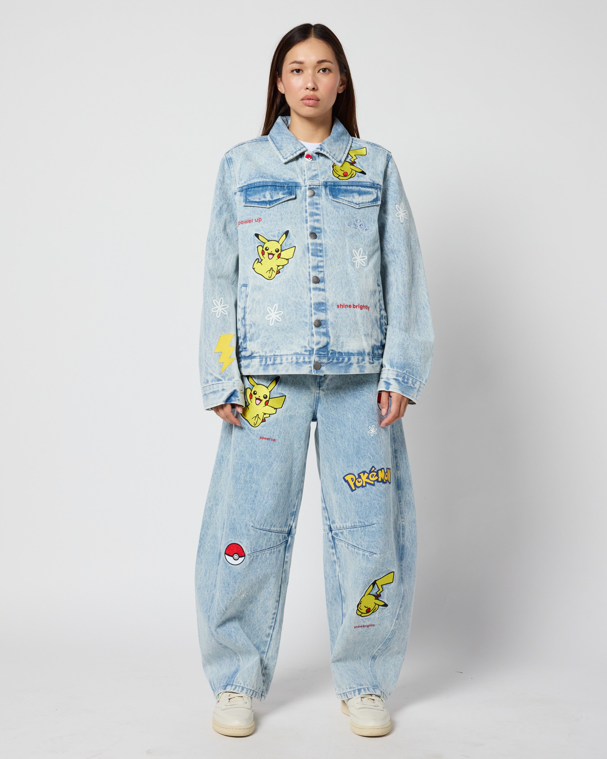 Pikachu Power Up Barrel Jeans