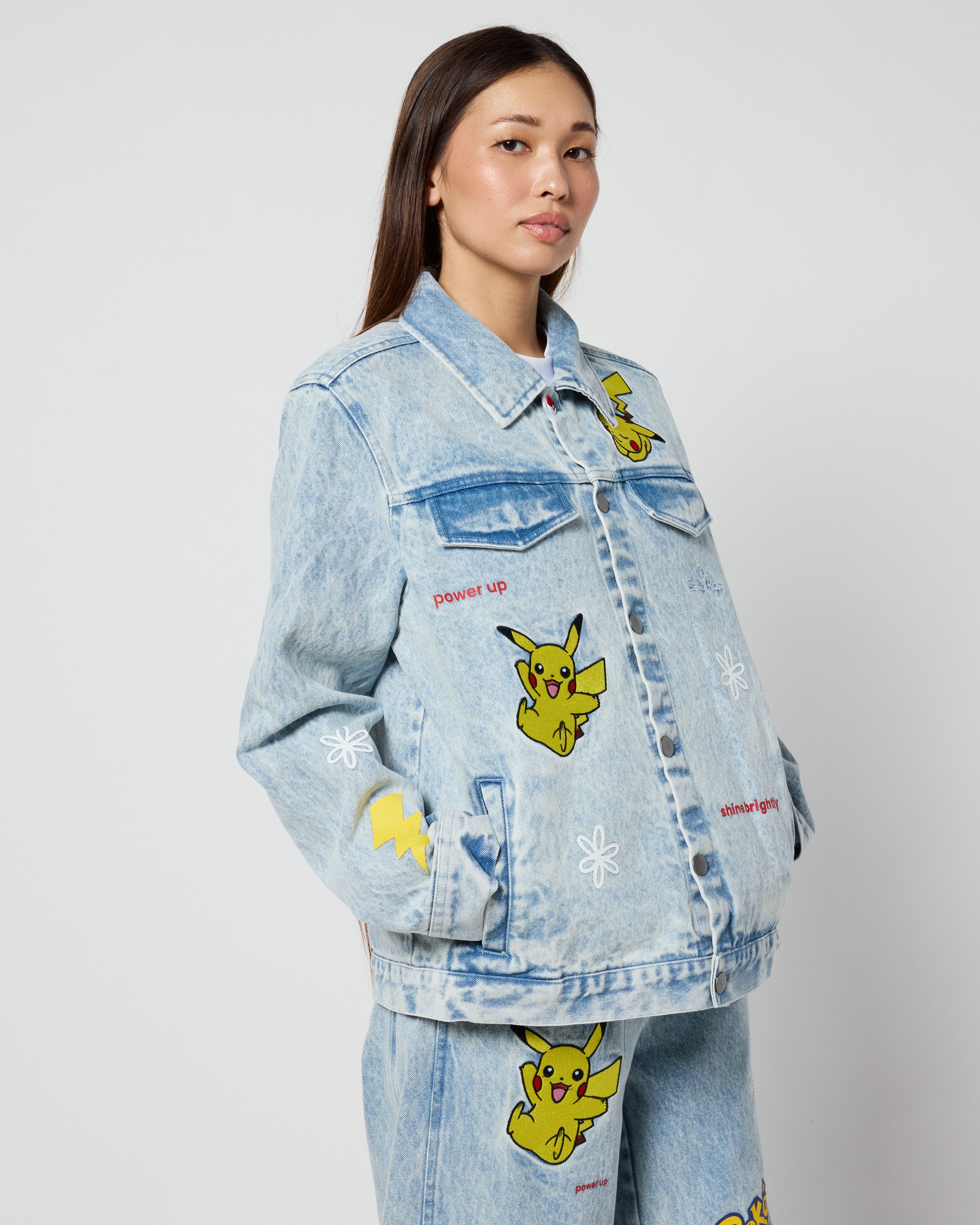 Pikachu Power Up Denim Jacket