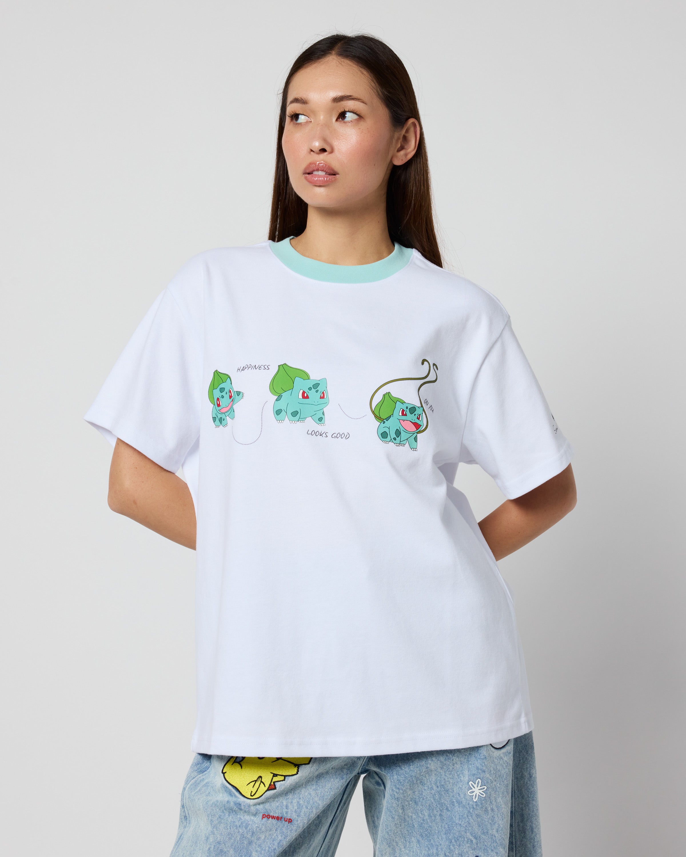 Bulbasaur Oversized Tee, White