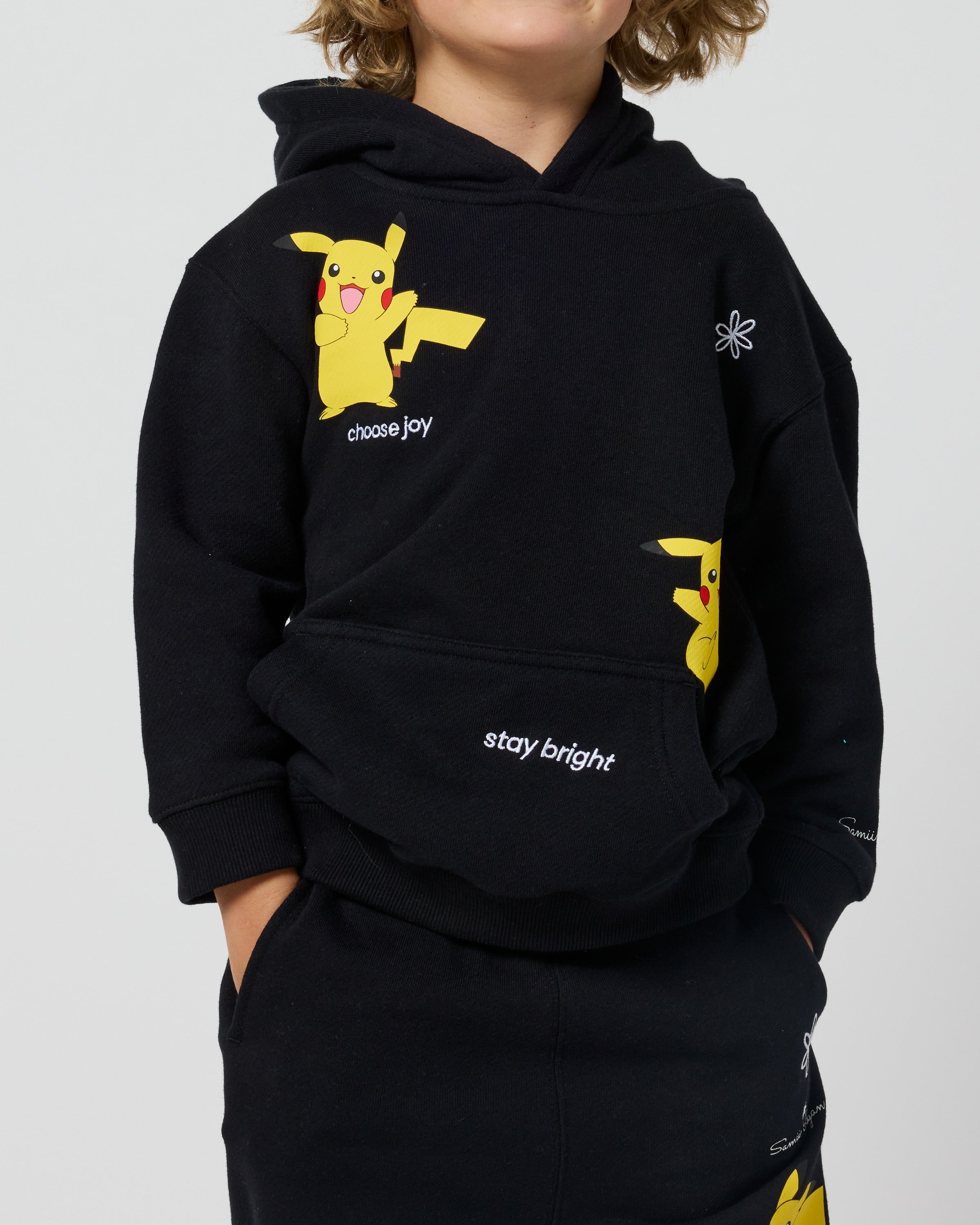 Kids- Pikachu Keep It Electric Hoodie, Black
