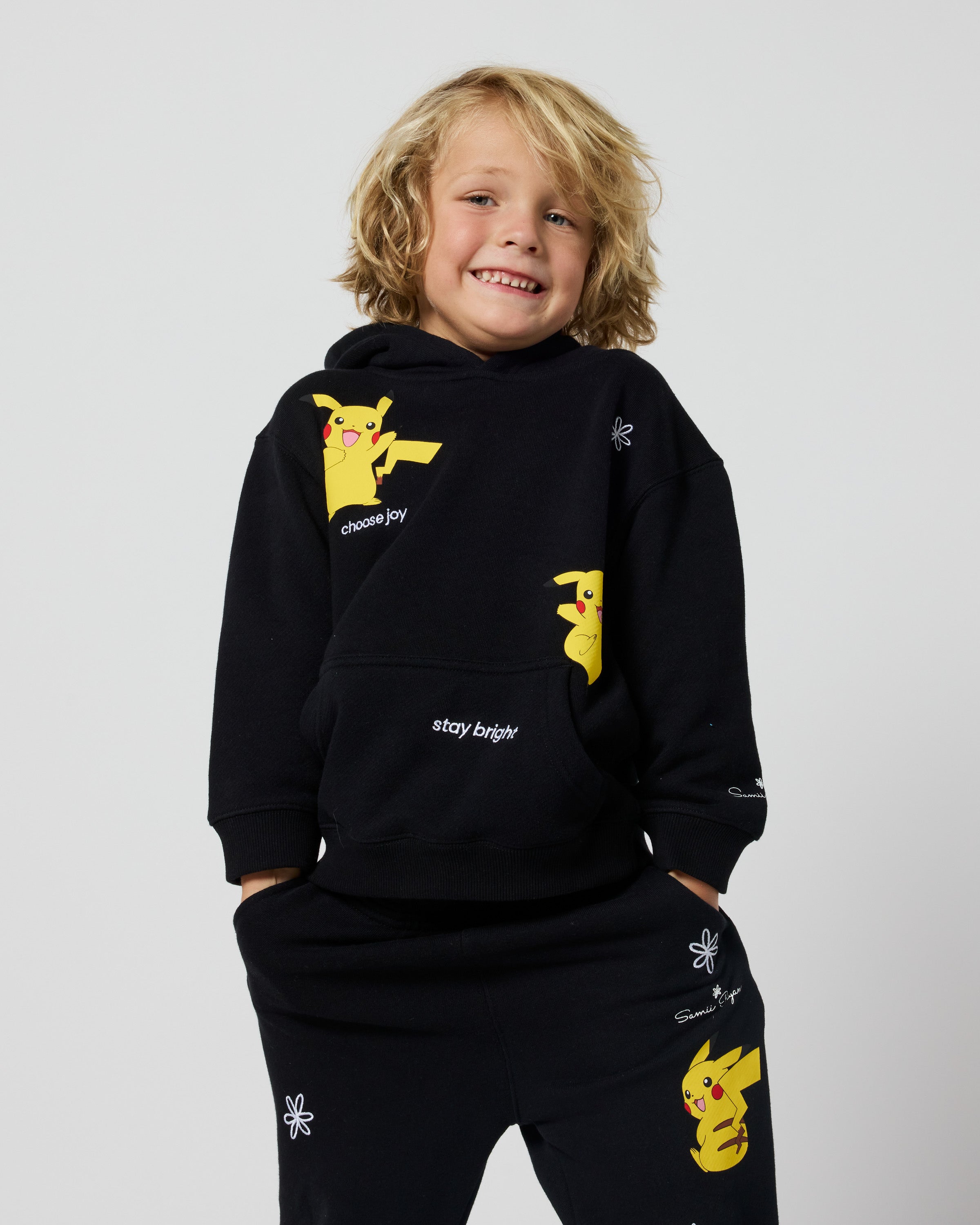 Kids- Pikachu Keep It Electric Hoodie, Black