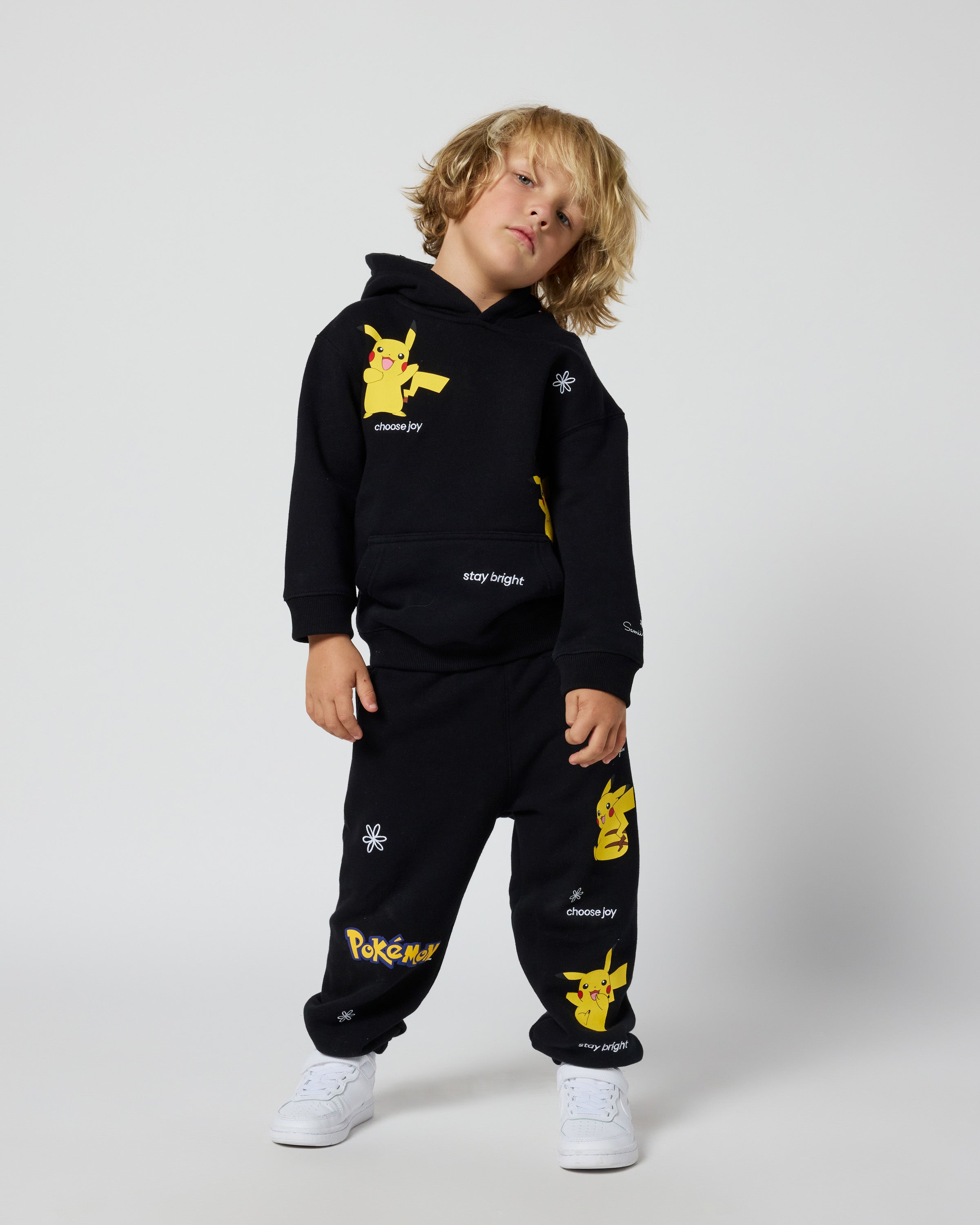 Kids- Pikachu Keep It Electric Sweatpants, Black